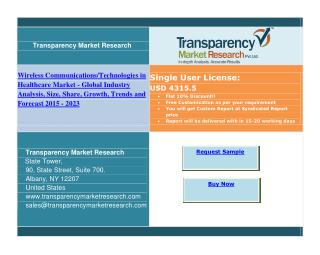 Emerging Opportunities in Wireless Communications/Technologies in Healthcare Market