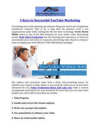 5 Keys to Successful YouTube Marketing