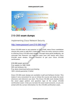 Cisco 210-260 exam dumps