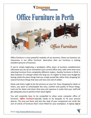 Office Furniture in Perth