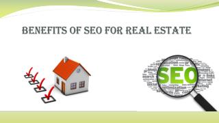 Benefits of SEO For Real Estate