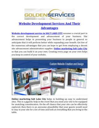 Website Development Services And Their Advantages
