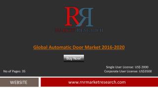 Automatic Door Market 2016-2020 Global Outlook Report