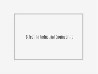 B Tech in quality management