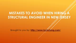 Mistakes To Avoid When Hiring A Structural Engineer In New Jersey