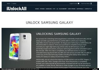 Unlock Samsung Galaxy