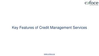 Key Features of Credit Management Services