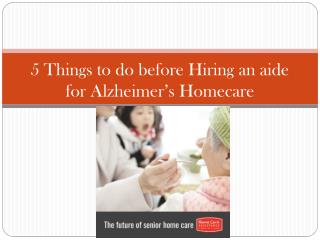 Alzheimer’s Homecare