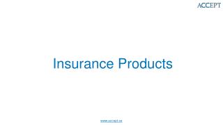 Insurance Products