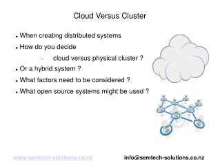 Cloud versus physical cluster