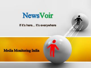 Media Monitoring India - NewsVoir,India