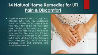 14 Natural Home Remedies for UTI Pain & Discomfort