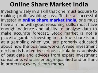 Online Share Market India