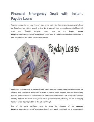 Instant Payday Loans for Unemployed People in UK