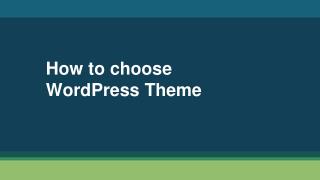 How to WordPress Theme for your business