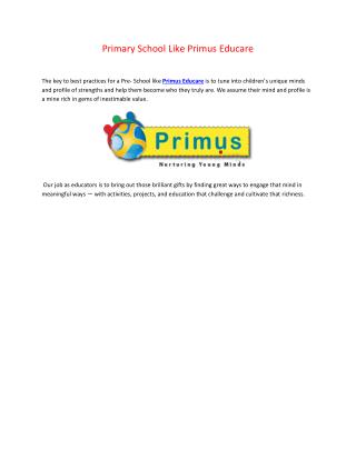 Primary School Like Primus Educare