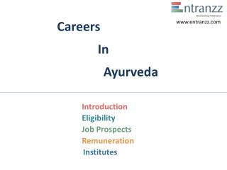 Careers In Ayurveda