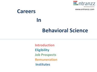 Careers In Behavioral Science