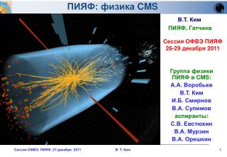 ПИЯФ: физика CMS