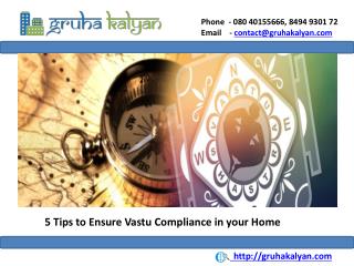 5 Tips to Ensure Vastu Compliance in your home