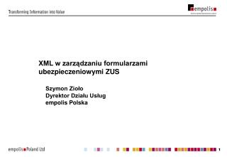 XML w zarządzaniu formularzami ubezpieczeniowymi ZUS