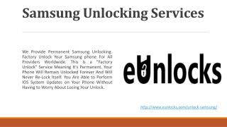 Samsung Unlocking Services in Toronto