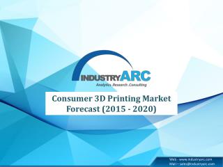 Consumer 3D Printing Market 2015-2020 | Revenue Models