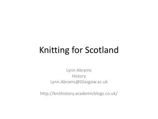 Knitting for Scotland