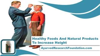 Healthy Foods And Natural Products To Increase Height