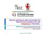 REVUE ANNUELLE DES ACTIVITES DU PROJET ECC