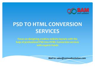 PSD to Responsive HTML Conversion Services - PSD to HTML / XHTML