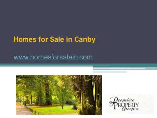Homes for Sale in Canby - www.homesforsalein.com
