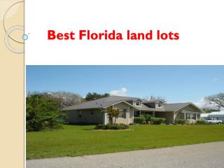 Best Florida Land Lots 