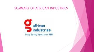 Famous steel manufacturing company-African Industries Group