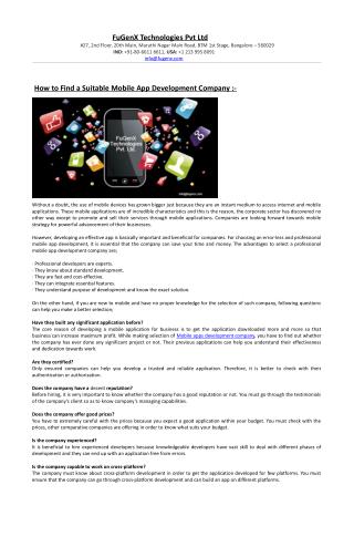 Top Mobile App Development Company