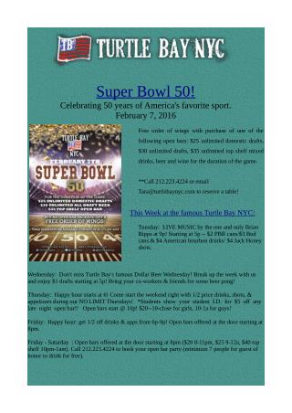 Super Bowl 50, Sports Event in NYC