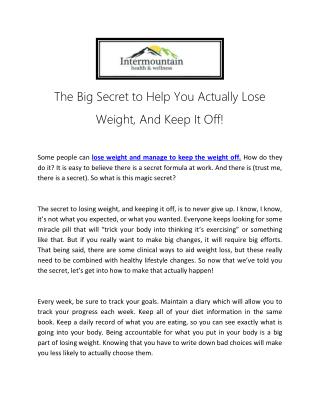 weight loss Sandy Utah