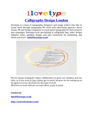 Calligraphy Design London