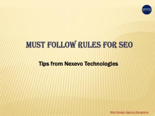 Must follow rules for seo