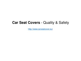 Quality Car Seat Covers