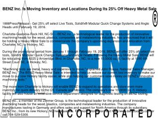 BENZ Inc. Is Moving Inventory and Locations During Its 25% Off Heavy Metal Sale