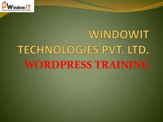 Windowit | Wordrpess Training in Chandigarh