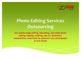 Photo Editing Outsourcing