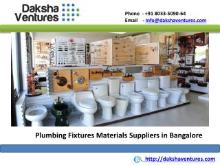 Plumbing Fixtures Materials Suppliers Bangalore