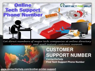 Get tech support number for Brother Printer