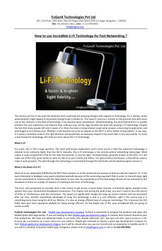 How to use Incredible Li-Fi Technology for Fast Networking ?