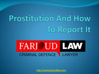 Prostitution And How To Report It