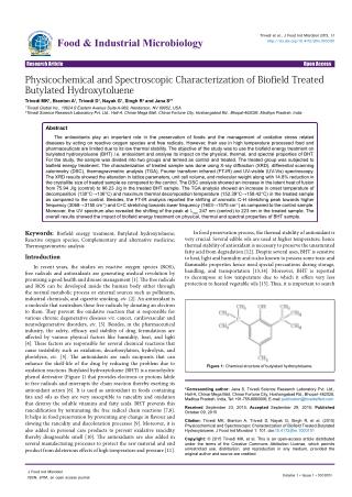 Characterization of Biofield Treated Butylated Hydroxytoluene