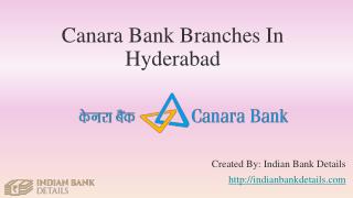 MICR code for Canara Bank Branches In Hyderabad