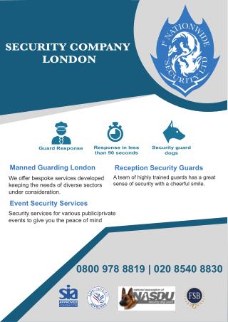 Best Security Company London UK